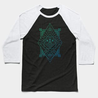 Tropical Geometric Abstract 2 Baseball T-Shirt